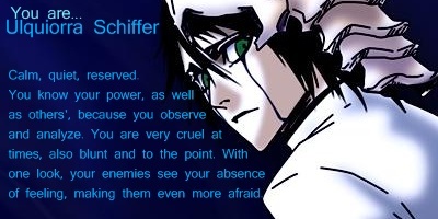  What Bleach Minor Character Are You?(link below)