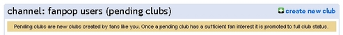  When can a "pending club" be promoted to "full club status"?
