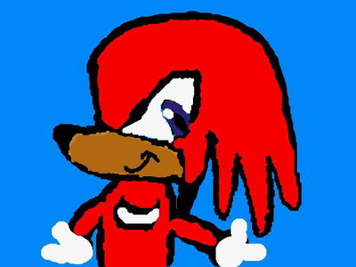 Gimme your opinion...Do u like this pic i drew of knuckles on my dsi?
