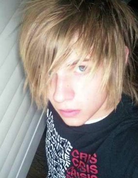Is it weird that I have blonde emo hair?