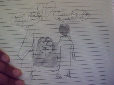  i drew this pic of cornelia and caleb breaking up( its the scene from the show) so tell me if its any good!