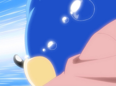 in the end of episode 52 want chris was on sonic back sonic was crying 