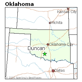  Duncan,Oklahoma!XD (Plus it's actually pretty damn close to where I live)
