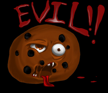 evil cookies!Of course I'll be you fan(P.S. I no that's not the rite cookie,but I love this pic^^)