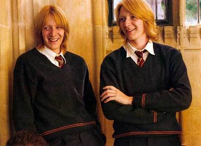  well,my fave is THE TWINCE Fred and George Weasley ... COMOON,THERS NO REASON wewe are NOT LOVING THEM. THEY BOTH SO FUN!!!! they always have a SILLY BRILIANT IDEA to do anything. they are rebellious and funny. We upendo to hear about their latest invention, trick, au rule breaking scheme. We laugh when they knock authority off of its feet. This is why I believe we upendo them, au at least why I do. Beyond being funny au creative, Fred and George generally upendo their lives. Though they don't get high grades au work for the ministry, au do anything else society would claim is essential for a good life, they are happy. I think we all can look at Fred and George and say to ourselves, I wish I could do that au why can't zaidi things make us smile? :) :) :)