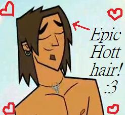  Ehhh hes NOT hott but I do think he is sorta cute! Hes hair is EPIC though.... I luv it! >3