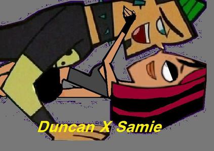  DuncanXSamie 16 and 16 Bio:[Im sorta tired sooo I'll right the short version] Samie was walking and Duncan ran into her. But her helped her up and asked her out...the end xP [yeah the short version sucks but whatever..] Oh and pic made 의해 Sumerjoy11 edited 의해 me...