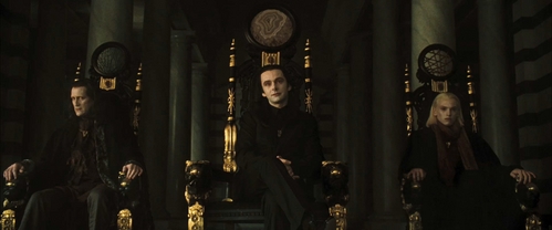 Now, I'm far from a huge Twilight fan. I really am, but while reading the seires, I did fall in love with all of the Volturi characters basically becuase they were everything Vampires were sopost to be. They were scary and threating and Aro was the soul deadliest with such a chaotic state of mind. He was, in my opnion the most complex and best written character in the whole book, but what makes me mad is how pushed aside he and the rest of the Volturi are, they need more recognition and the books themselves probably would have had an older and more safisticated fanbase if they would have made older and more powerful vampires like the Volturi better known.

In my opnion, for someone as complex as Aro, I think Michael was an amazing choice, there's nothing this man can't do when it comes to acting and he did right by Aro. I really wish he had his own story, but it's a shame we only see a character this well written about only twice. Once in New Moon and again in Breaking Dawn. I think Michael was an excellent choice for the part he was given. He brought one of my favorite character's to life making him even more interesting then he had been before. I just love the guy...well, both Aro and Michael...lol.