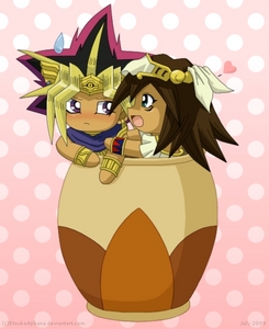 I hate to say this but I think so I mean I try to find as many heterosexual pics but when i search for any parring I'll get guy on guy.I really makes me sick.Hey yaoi fan-girl heads see this pic?It's Atem and Mana a GIRL!