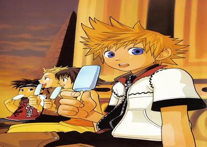 i thought " ohhhhhh, he's kinda cute! XD but where's sora?" but after roxas became whole again i started to cry. T-T