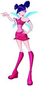  Name:Rosella/Tasfee. Age:18. Power:Fairy=Music and sound waves. Bio:She was born in Melody,the planet of música and has come to Alfea to get her first lesson to learn how to be a fairy.She loves singing,dancing.She is a nice girl as known.People often call her princess.She is shy and very sweet. She loves colours pink,red and purple..... She is very kind and nice to all.... She is always nice but when she gets mad it looks like a volcán is errrupting and she makes all preparation for her revenge.Noooooooo one can stop her then.She gets mad when things get out of her bounds,when someone insults her friends and she dislikes unpleasent charaecter.