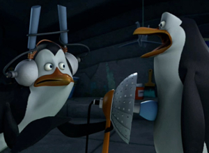  I never had a celebrity crush until now. I have a crush on Kowalski, from the penguins of madagascar...I know, creepy. -blushes- He's the one with the weird head gear. -sighs dreamily-