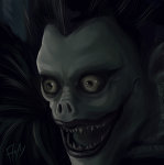  RYUK!!!!!!!!!!! HE LIKES APPLES AND HE IS SO FUNNY AND AWESOME!!!!