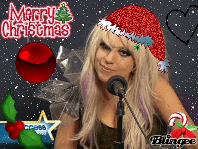  Lady Gaga Christmas Blingee par me! ^^