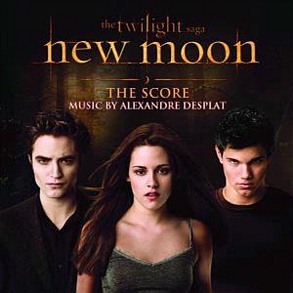  Academy Award nominated composer Alexandre Desplat does the score CD for New Moon, here's what's on it New Moon Bella Dreams Romeo & Juliet Volturi Waltz Blood Sample Edward Leaves Волколаки I Need Ты Break Up Memories of Edward Волки v. Vampire Victoria Almost a Kiss Adrenaline Dreamcatcher To Volterra You’re Alive The Volturi The Cullens Marry Me, Bella And here's what it look's like