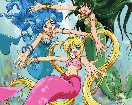  Hoshou Hanon, Rina Toin, and Minami Lucia from Mermaid Melody Pichi Pichi Pitch