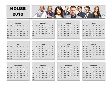  See "Images", then click on "Photos" for a single-page "House Calendar 2010"