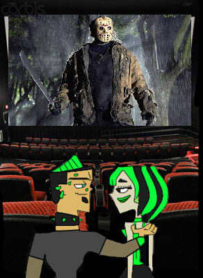  Hmmm, knowing Duncan's "Cocky Bad culo self" He'll flirt with her, Which Gwen would reject him, knowing Gwen she would do that, Duncan would keep bugging her till she cave in to at least see a movie togther, and of course the movie would have to be scary, I made this picture a long time agom enjoy GxD HArdcore riot love!