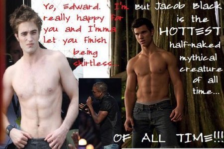  What a stupid vraag Ofcourse Jacob's abs are hotter He is the hottest!!!