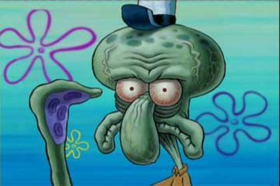  100% Squidward. Would anda believe my dad has a tattoo of Squidward playing the drums. His nickname was Squid and he played/plays the drums. lol ~Snyder~