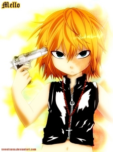 He got it when Cheif Yagami (Soichiro Yagami a.k.a Lights father.) gained the shinigami eyes and went to infilltrait Mello's base a.k.a the mafia's hide out. Then when Cheif Yagami followed Mello upstairs into a solitary room. There Chief Yagami said Mello's true name and Mello was dumbfounded, he was given a chance to turn hiself in but instead shot a bomb! And well he got his pretty scars ^^ Hope it helped~!!!
~B