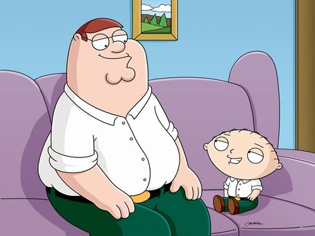 Stewie griffin and peter griffin from family guy