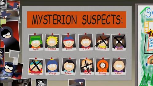  Lets remember that Mysterion is voiced par Trey Parker so I don't think Kenny (who is voiced par Matt Stone) could be him. I honestly don't know who Mysterion is, but here is the liste of suspects for anyone who wants to look.