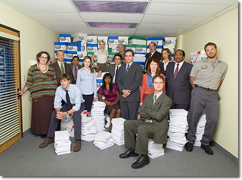  i would be in the office!! me and Jim would pull pranks on Dwight all day!!!*v*
