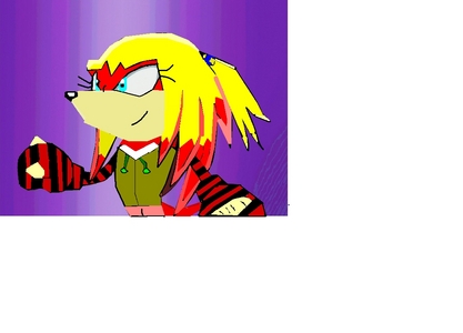  mine is a red echidna called hetty and she is power like knuckles, and she is the best climber and is adventorus. she hangs with sonic and the gang and loves the red emerald. she works with knuckles most of the time and they make a great team ( theyre just freinds!) her worst enemy is eggman and his robots. she is fast but not as fast as sonic, shadow, silver o blaze. she is about the same speed as knux. she can transform super and hyper.