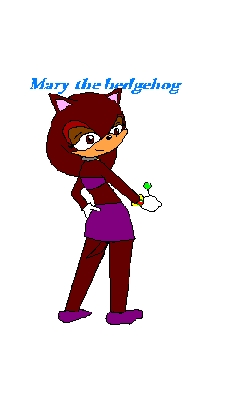 yes my fancharactures name is Mary the hedgehog i couldnt find the bigger picture of this but i found this one i was planning to resize n use at a icon.