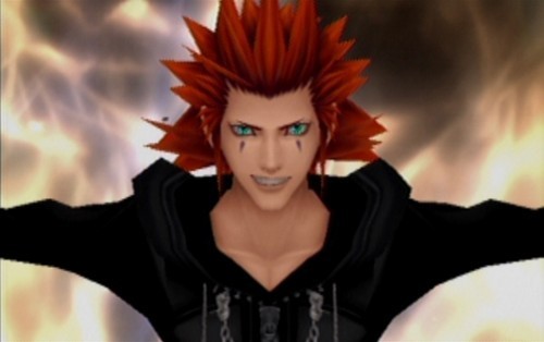  axel definantly! i mean demyx is cool but axel is no.3 in my puncak, atas 50 favorit kh characters! (yes, i actualy took the time to daftar my favorit kh charicters in order. it took a while, lol)