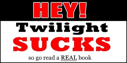 euurghh... i hate twilight. Theres so many amazing books out there that are being overlooked because of twilights obnoxious, flat, pointless storylines hogging everyones attention.