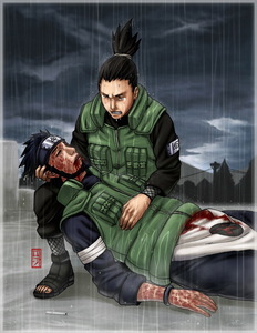  When Asuma died and tu found out that Kurenai was pregnant with his baby!