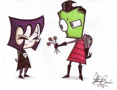  In The episode, Parent; Teacher night, I like the way Gaz giggled when ever she saw Zim do something to Dib. That was a pretty cute moment! :)