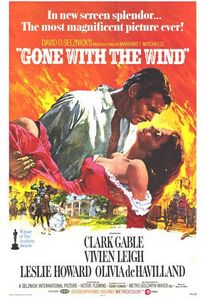  My personal preferito and one of the most famous, Gone With the Wind w/ Clark Gable & Vivian Leigh. Classic poster!