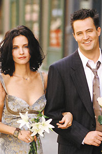  Monica and Chandler! So cute. Joey and Rachel were so random. I refuse to watch the episodes where that is going on.