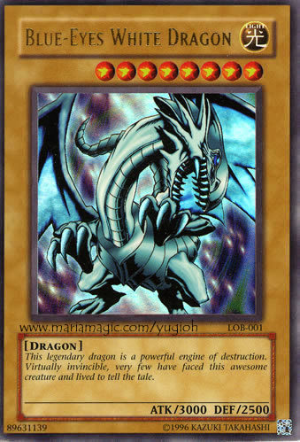 blue eyes white dragon definitly, with attack of 3000 and def of 2500, and so many cards to support it, u can make a whole duel based on it.