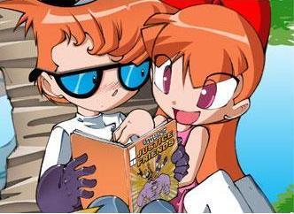 i like guys with bangs, glasses, funny, popular, though i dont have a crush on my old crush anymore cuz he got zits :P, so i dont have a crush on anyone right now, but whatever XP (PS that is a pic of my fave couple, dexter and blossom)