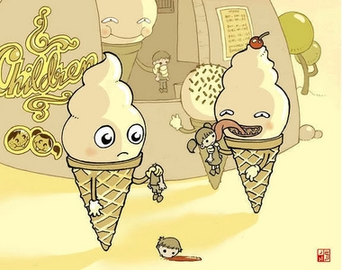  I প্রণয় this picture!! Its just brilliant!! Revenge of the Ice-Cream!! >:)
