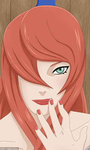 Dark Red Hair Anime. Short Red Hair Anime Girl.
