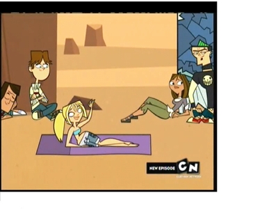  I liked the scene in the TDA one-hour episode where she stays behind while Geoff, Trent, Katie, Sadie, Justin, Eva, and Beth go for help, just to work on her tan.