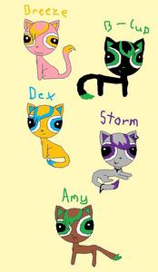  here te go! 1. breeze 2. buttercup 3. Dexter 4. storm 5. amy yeah, i had to draw Dexter as a puffed cat, idk how to draw real Gatti if i win i want to be in tic toc dance, the scream off, and shun the non beliver