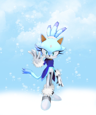  Name: Icelet Species: Cat Age: 13 Regular skin color: white Super form skin color: Light blue Live: idk Background: she is the protector of the mystic emeralds and has a super form (bitter Icelet) and has a crush on Silver, but they live in separate dimensions (i no its a recolor of blaze)