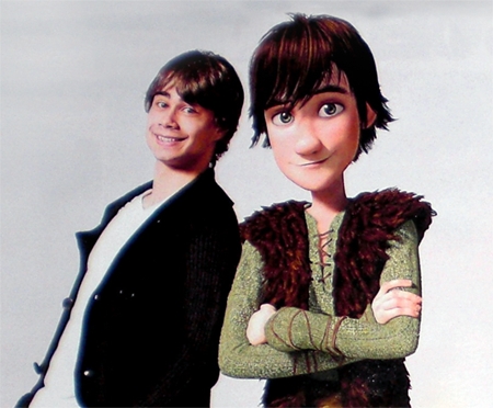  Actually, he has the Norwegian voice of Hiccup. (Hiccup is callen 'Hikken' in the Norwegian version) Well, I guess if Alex was a cartoon he would somehow look a bit like Hiccup, I guess. :-) I put a picture of Alex & Hiccup here, sorry for bad quality.