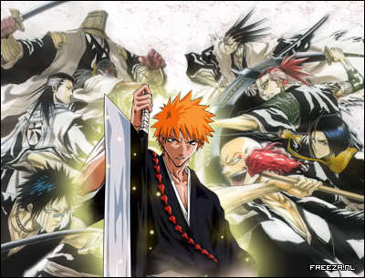  Bleach definately. I never liked animê until my brother forced me to watch an episode of this. I Loved it& fell in amor with the show <3