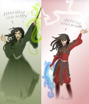  Yup Bellatrix lestrange and Azula are both evil phycos