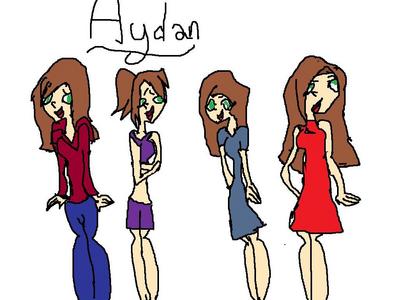  Name:Aydan Age:16 3/4 BIO:Your usual brown-haired,hazel cat-eye like,high school student that is Duncan's sister. Crush:Alejandro(If he's in it) Gender:Female Skill:Very flexible,is a good artist and is very persuasive.