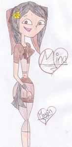  Oh, sure. Name: Minari Rose (Mina) Age: 16...? Bio: http://www.fanpop.com/spots/total-drama-island/articles/48257/title/newest-character-mina-adachi Likes: agrio, agria gummy bears!! :D (see bio) Dislikes: (see bio) Dating: Uhm... I can prove I'm the most dedicated fangirl of Duncan's... but since he's taken... Ranma. Advantages: Cute-ness, bubbly-ness, very friendly, is liked por everyone except Courtney Disadvantages: Daydreaming, un-optimistic-ness Talents: SKYDIVING!!, certain sports, is very musical, drawing, writing, canto Fears: Overly hairy people, sometimes (rare) Courtney Friends: Everyone except Courtney, Eva Enemies: Courtney mostly, Duncan fangirls (IF they act all stuck up about dating him) Favorites: CANDY, basura food, Ranma 1/2, (see bio) Team: Killer bajo (Duncan's team :D) [u]You have to read my Character descripción (Bio-link) to know everything else...)[/u] Pic: