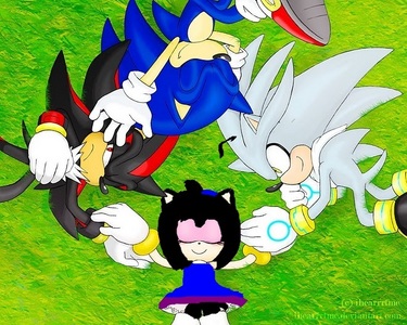 here are my best ones!!!! Me as a Hedghog im not a fan charcter!!!!,  AMY, SONIA, CREAM, COSMO, MARIA the human girl, rouge, tikal
They are awesome!!!!! GIRL PROWER!!!!^-^ That's me on the pic as a hedghog!!! BTW silver is mine