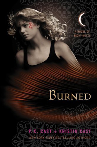 I like the new House of Night Book
Burned by PC Cast

I think Stevie Rae looks really pretty. the red tattoo is cool. and how there are red lines around "Burned" i also like the backround pattern